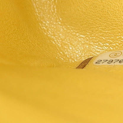 Chanel Iridescent Caviar Quilted Jumbo Double Flap Jaune Yellow 7 of 11