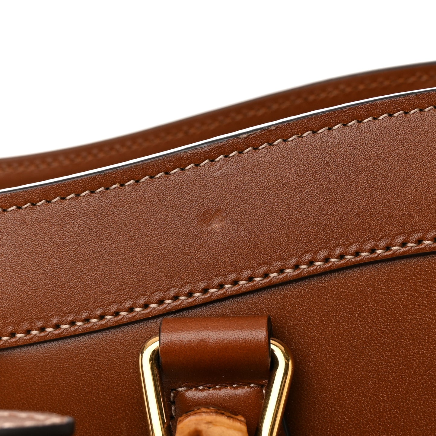 Charisma Calfskin Gucci Embossed Medium Diana Tote Bag Peanut Brown