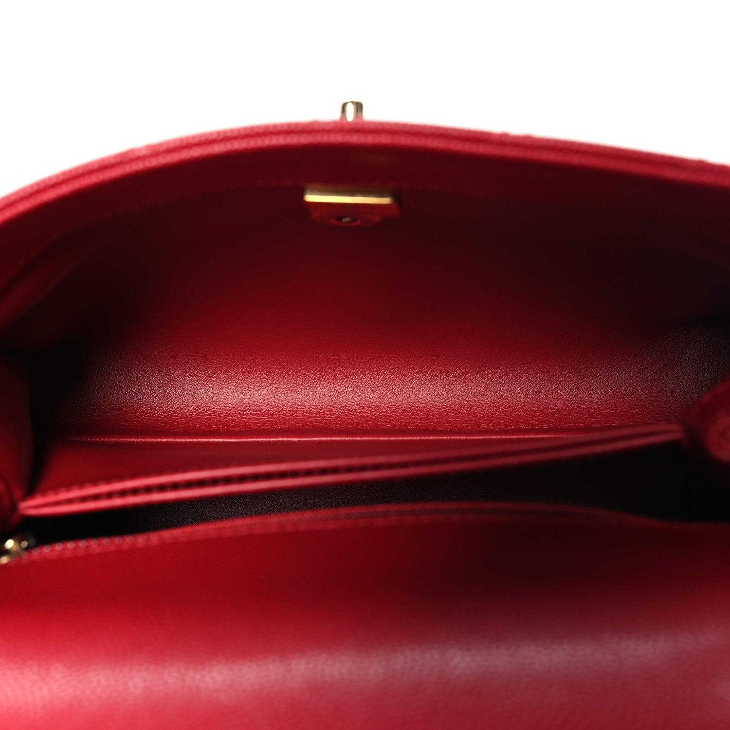 Chanel Caviar Quilted Mini Coco Handle Flap Red 5 of 10