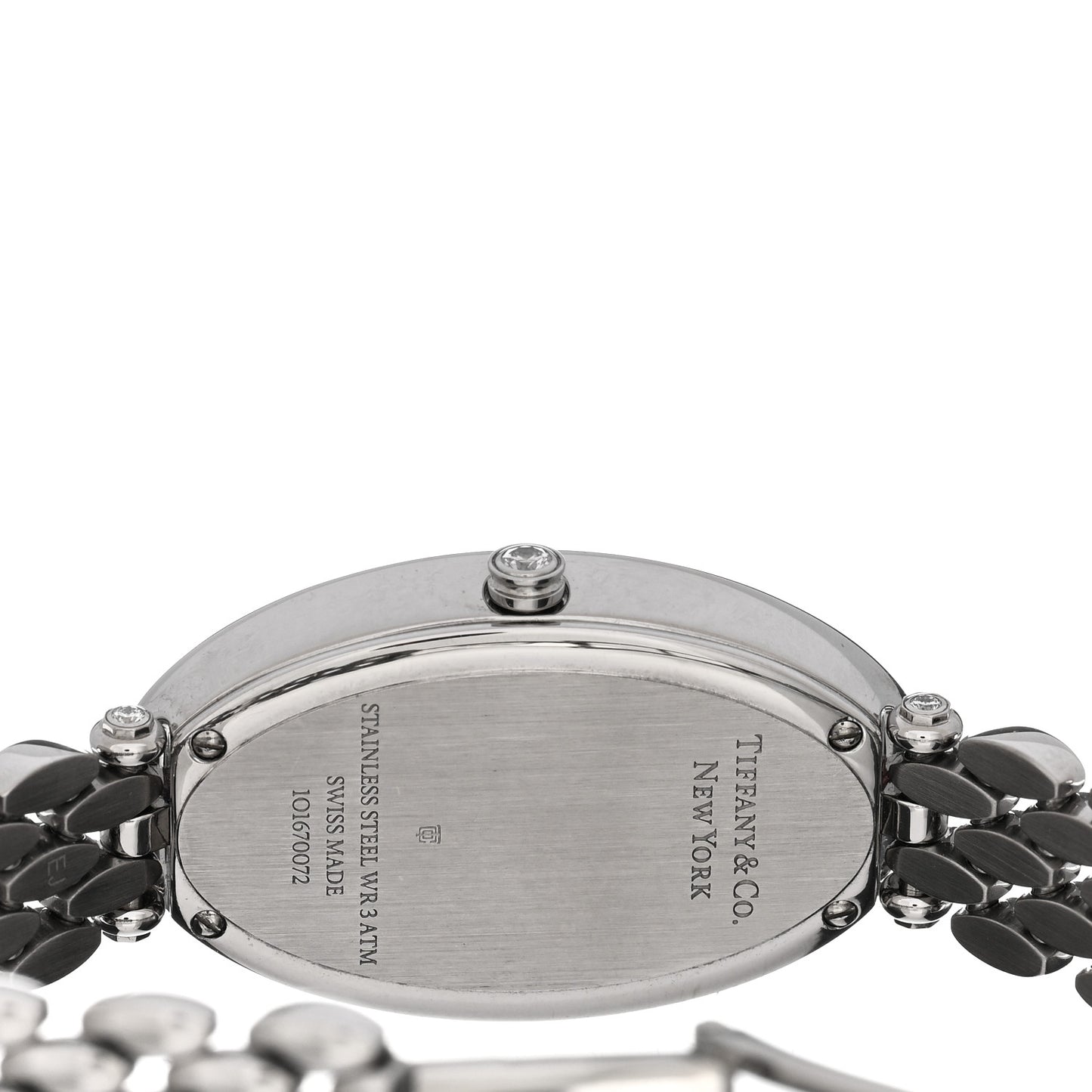 Stainless Steel Diamond 21mm 2-Hand Cocktail Quartz Watch