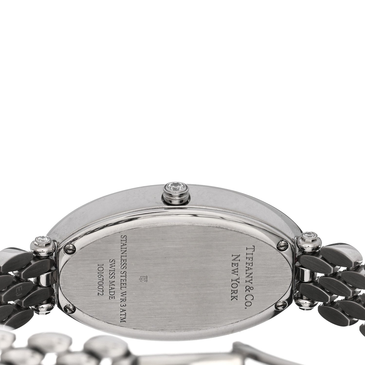 Tiffany Stainless Steel Diamond 21mm 2-Hand Cocktail Quartz Watch 4 of 4