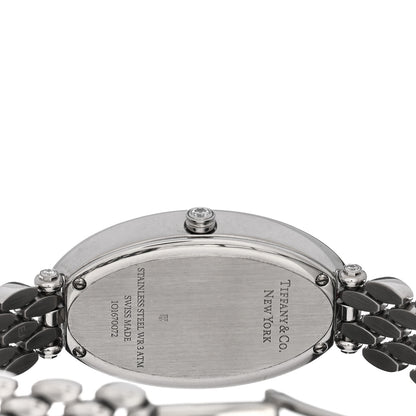 Tiffany Stainless Steel Diamond 21mm 2-Hand Cocktail Quartz Watch 4 of 4