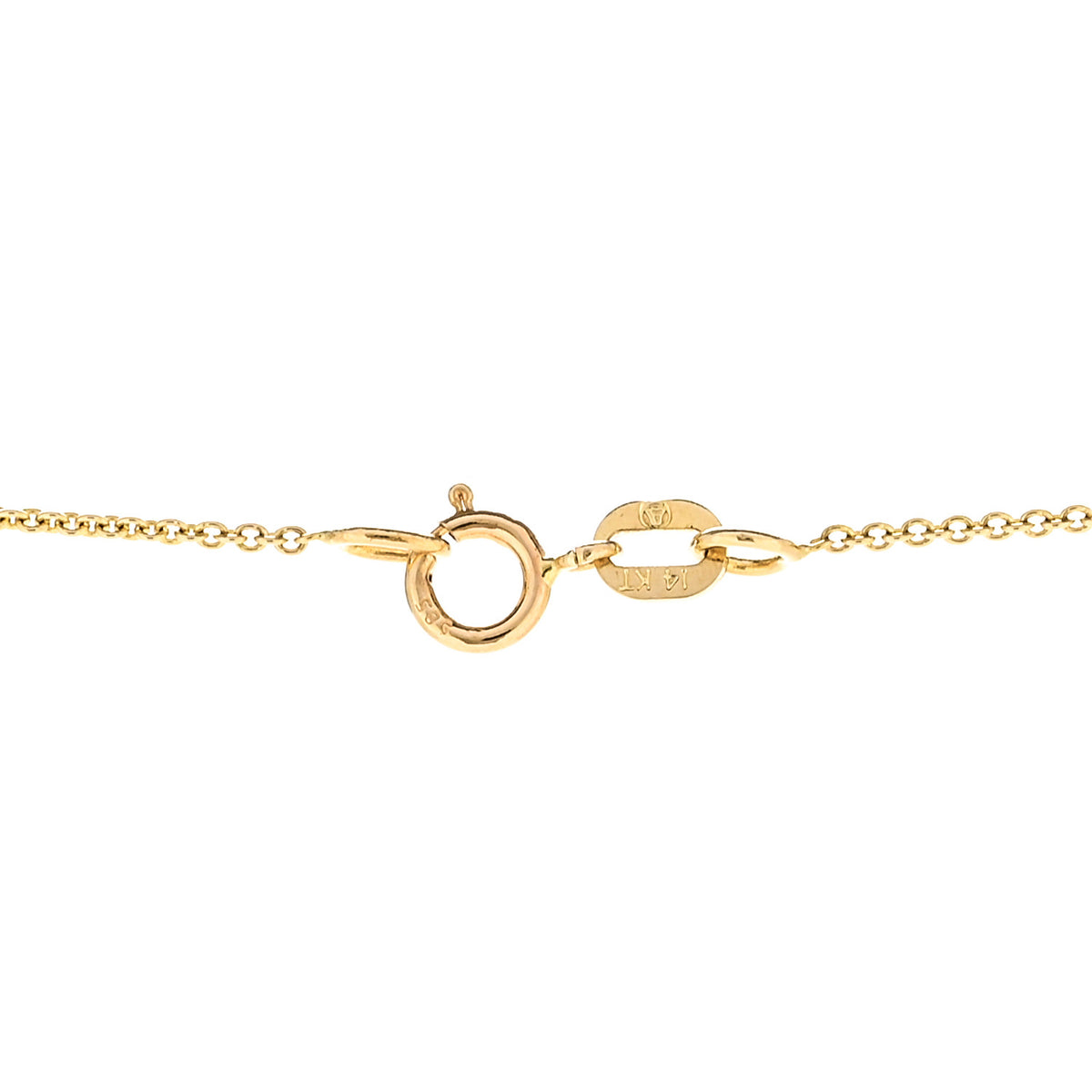 18K Yellow Gold Turquoise Open Heart Pendant Necklace