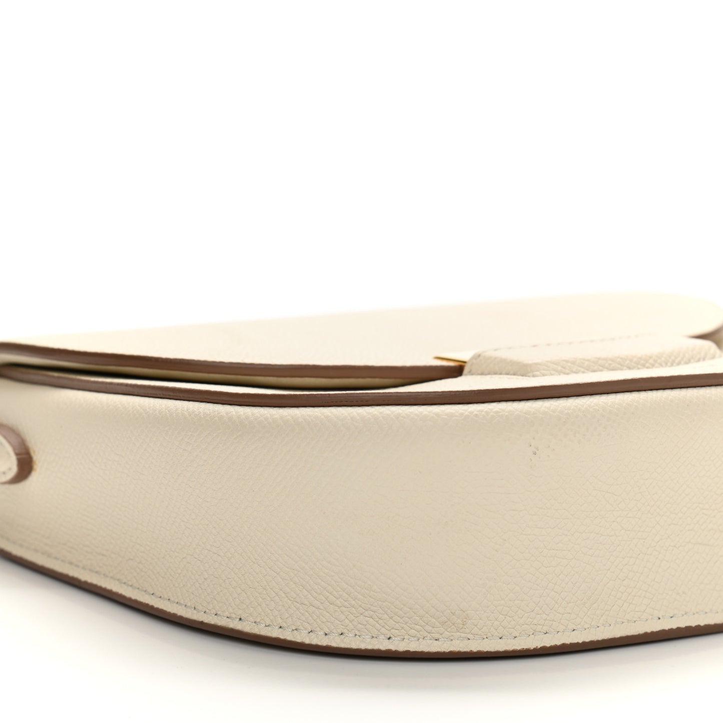 Grained Calfskin Small Trotteur White