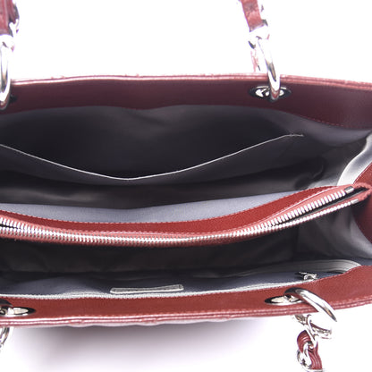 Chanel Caviar Quilted Grand Shopping Tote GST Dark Burgundy 4 of 9