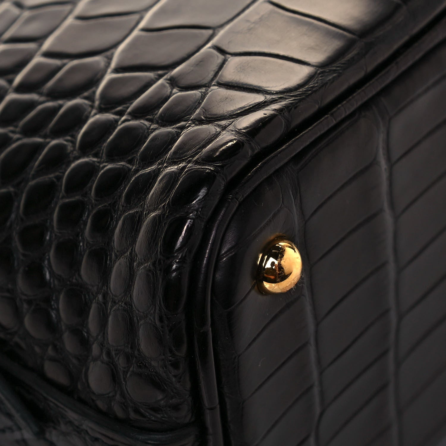 Hermes Matte Alligator Bolide Mini 1923 Black 9 of 11
