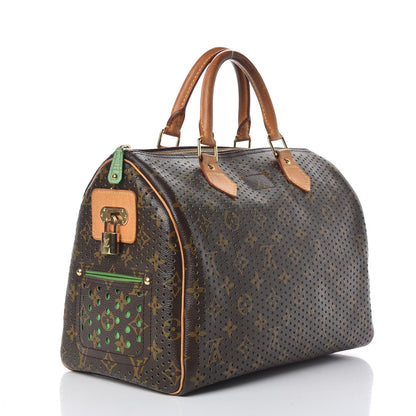 Louis Vuitton Monogram Perforated Speedy 30 Green 2 of 18