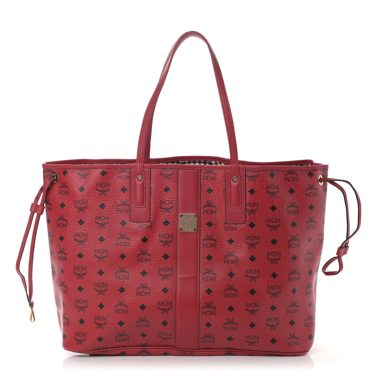 Visetos Large Liz Reversible Shopper Tote Ruby Red