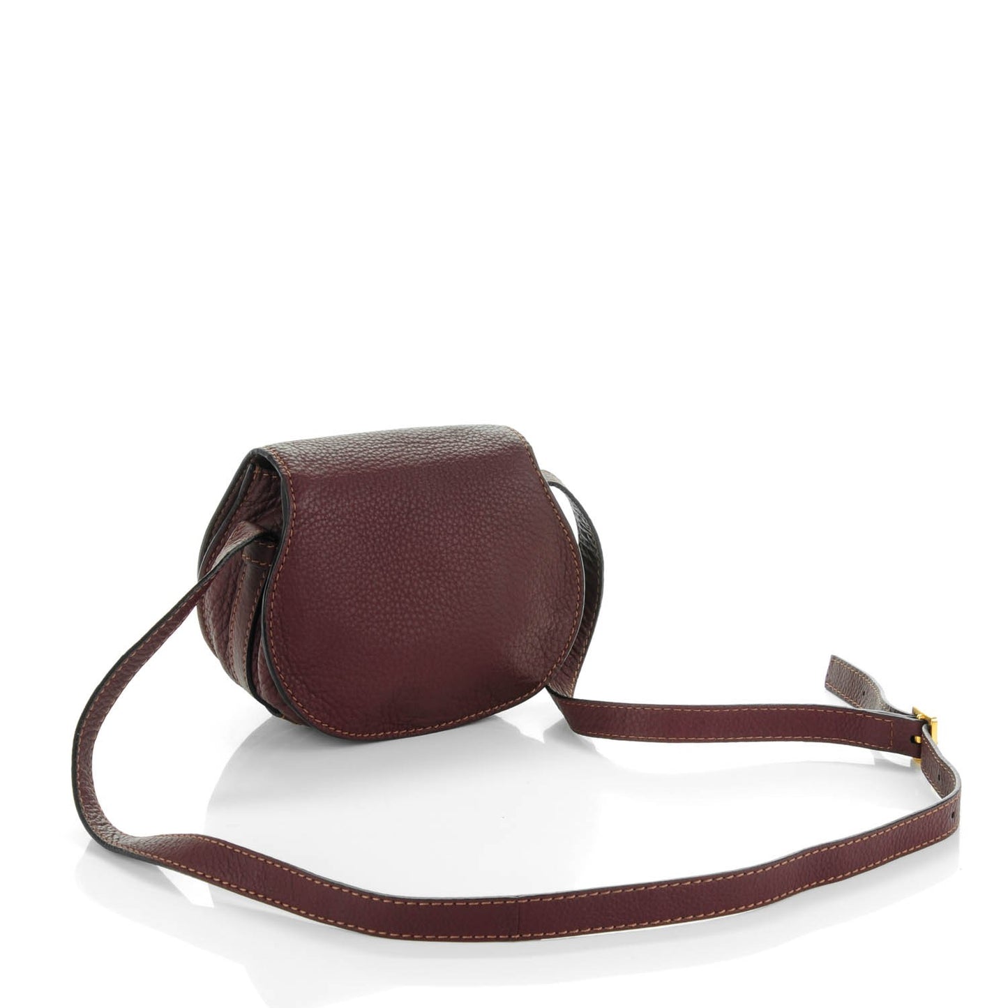 Calfskin Mini Marcie Round Crossbody Bag Dark Velvet