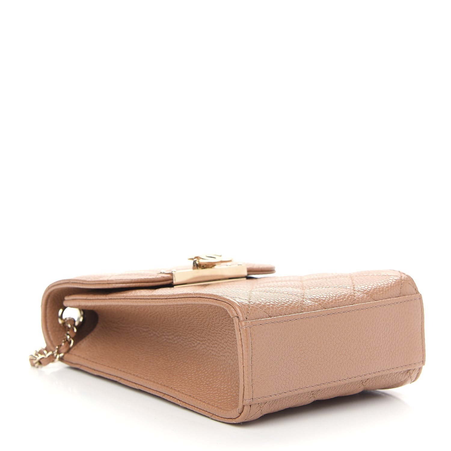 Chanel Caviar Quilted Golden Class Phone Holder Beige 4 of 10