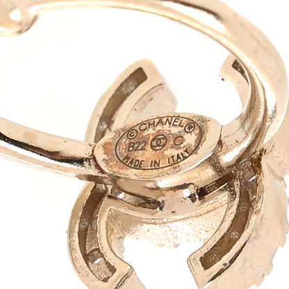 Chanel Metal Strass Lip Ring Set Gold 5 of 6