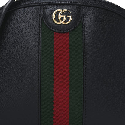 Gucci Calfskin GG Web Small Ophidia Dome Shoulder Bag Black 8 of 10