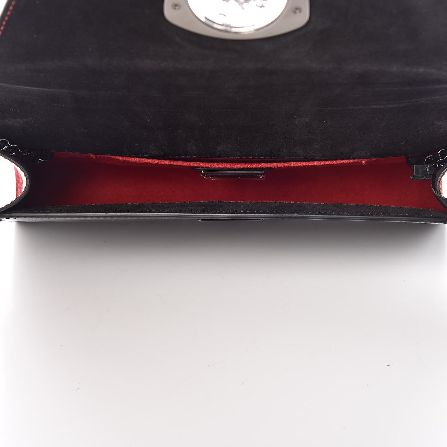 Patent Leopard Vero Dodat Clutch Black