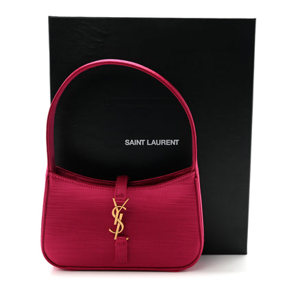 Saint Laurent Satin Le 5 A 7 Mini Hobo Guava Pink 10 of 10