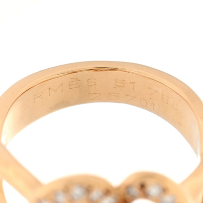 Hermes 18K Yellow Gold Diamond Garnet Flower Ring 51 5.75 4 of 5