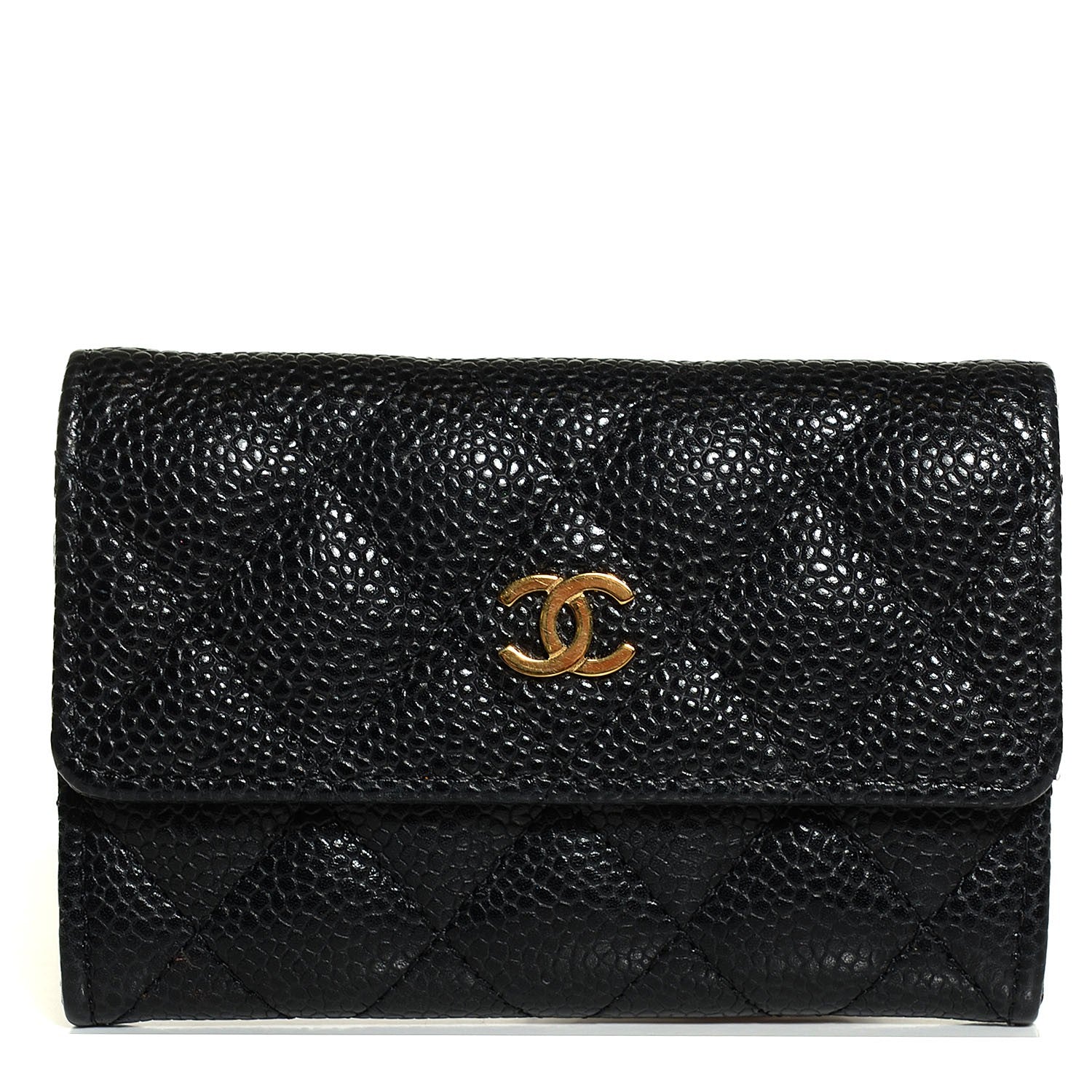 Chanel Caviar Quilted Flap Card Holder Black 1 of 8