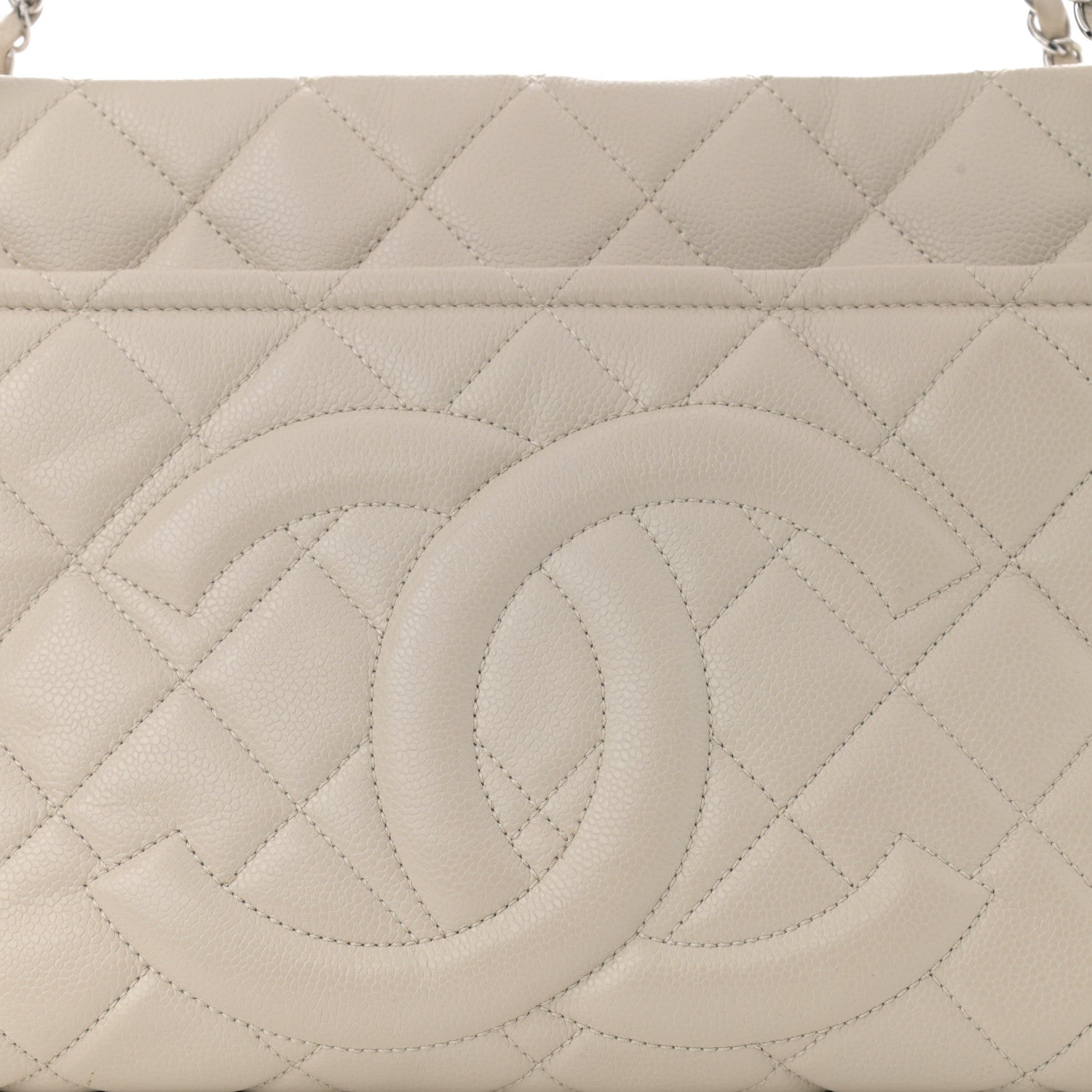 Chanel Caviar Quilted Timeless CC Soft Tote Off White 16 of 16