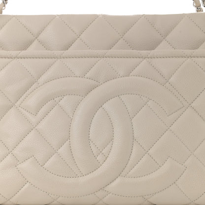 Chanel Caviar Quilted Timeless CC Soft Tote Off White 16 of 16