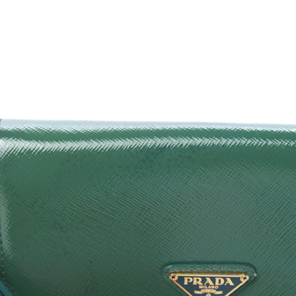 Prada Saffiano Metal Wristlet Wallet Green 11 of 11