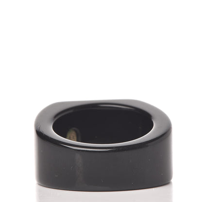 Chanel Resin Coco CC Ring 6.5 Black White 4 of 6
