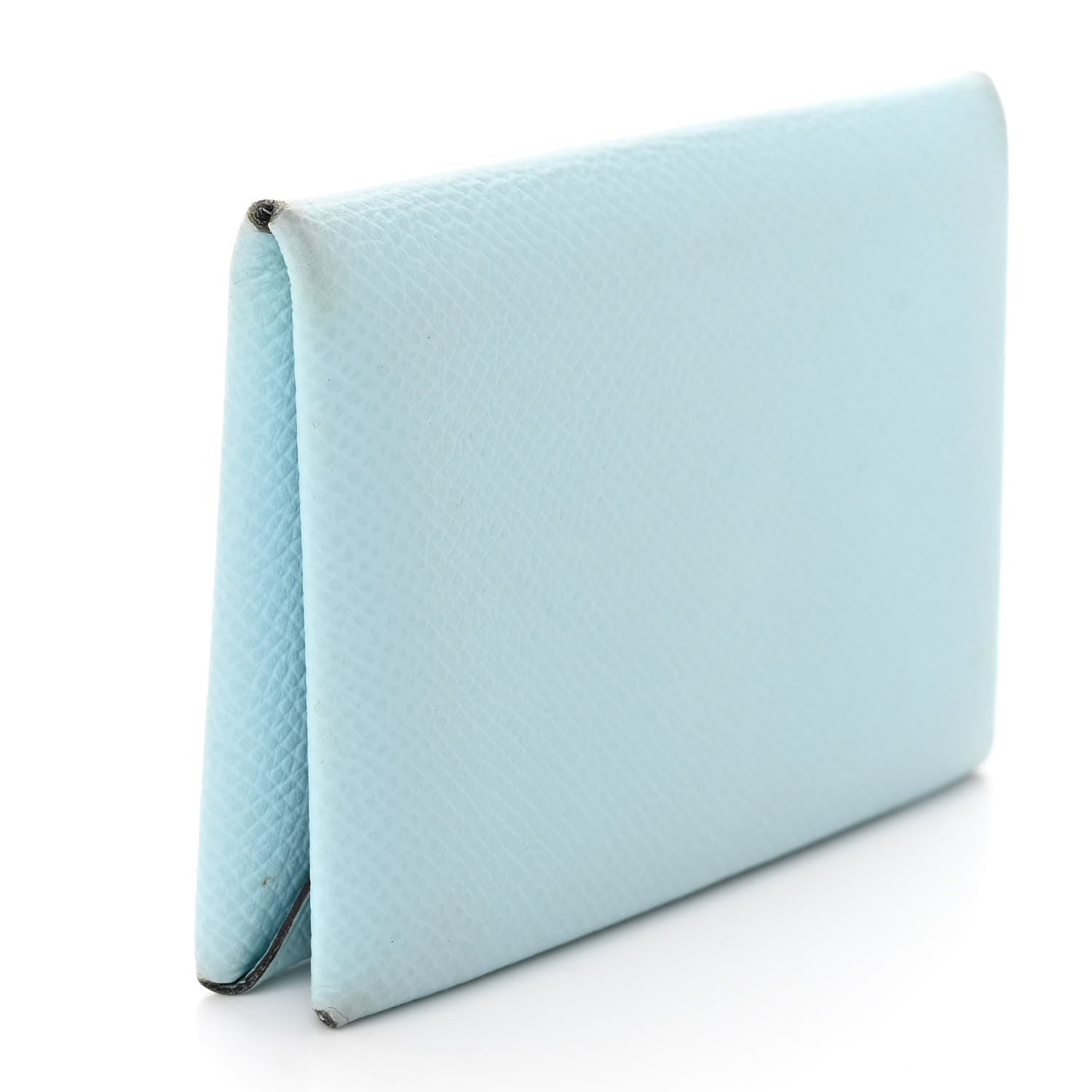Hermes Epsom Calvi Card Case Bleu Zephyr 3 of 13