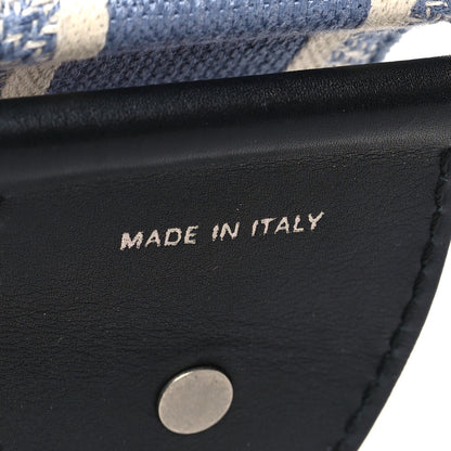 Christian Dior Canvas Embroidered Shoulder Strap Light Blue 4 of 5