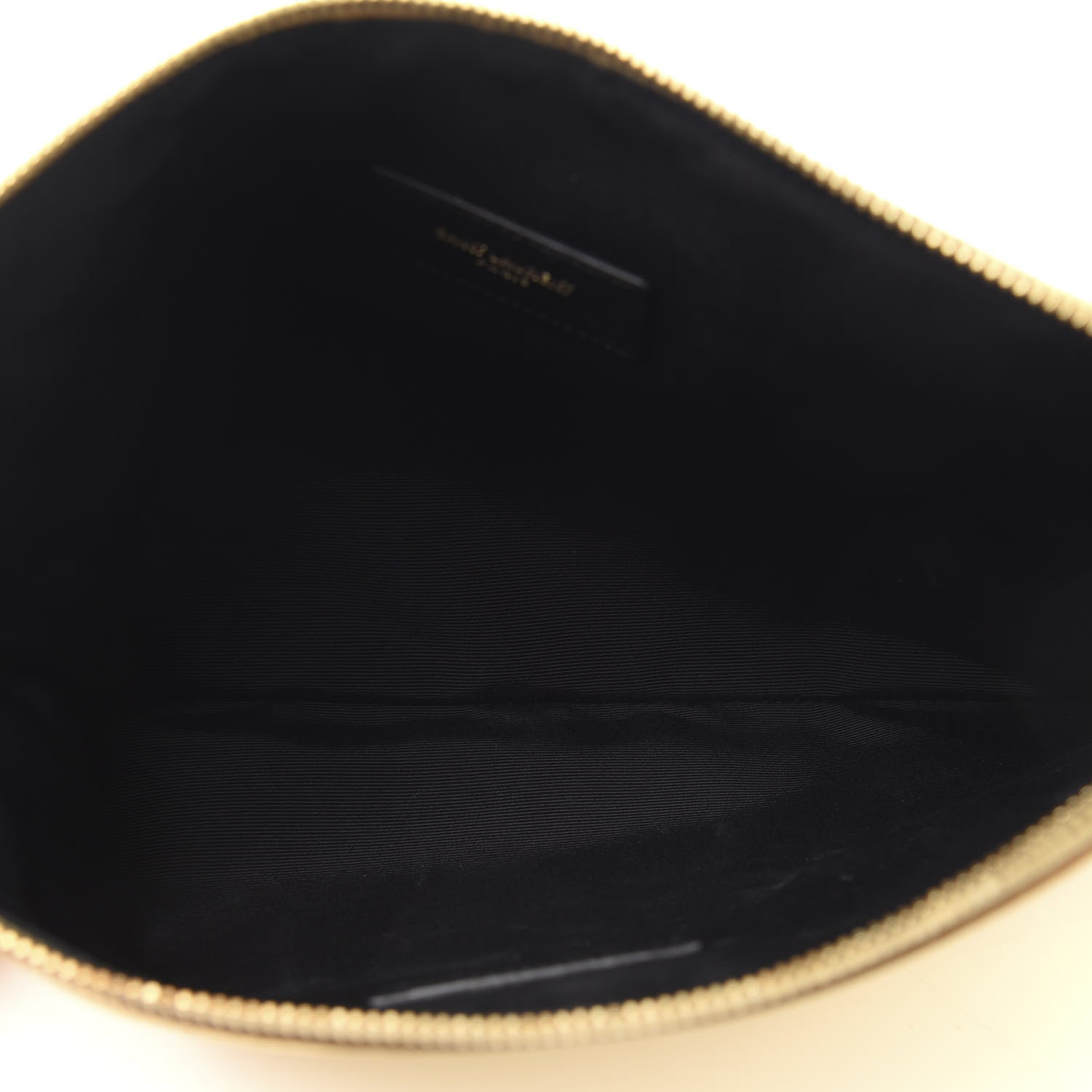 Saint Laurent Metallic Calfskin Zipped Pouch Gold 5 of 10