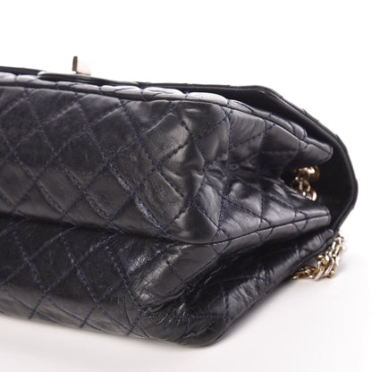 Chanel Metallic Aged Calfskin Accordion Reissue 2.55 Flap Blue 12 of 12