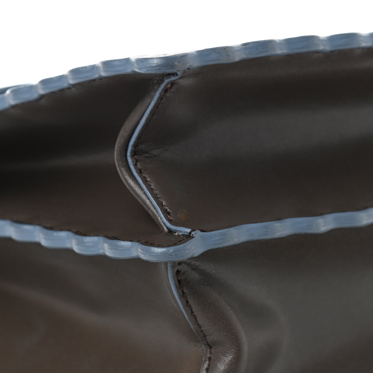 Fendi Vitello Liberty Scalloped Studded Kan I Shoulder Bag Carbone 8 of 13