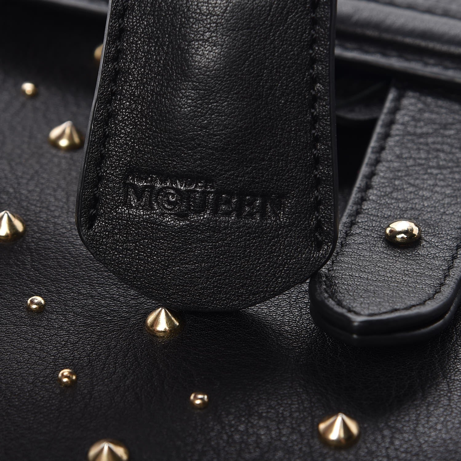Alexander McQueen Calfskin Studded Padlock Backpack Black 8 of 14