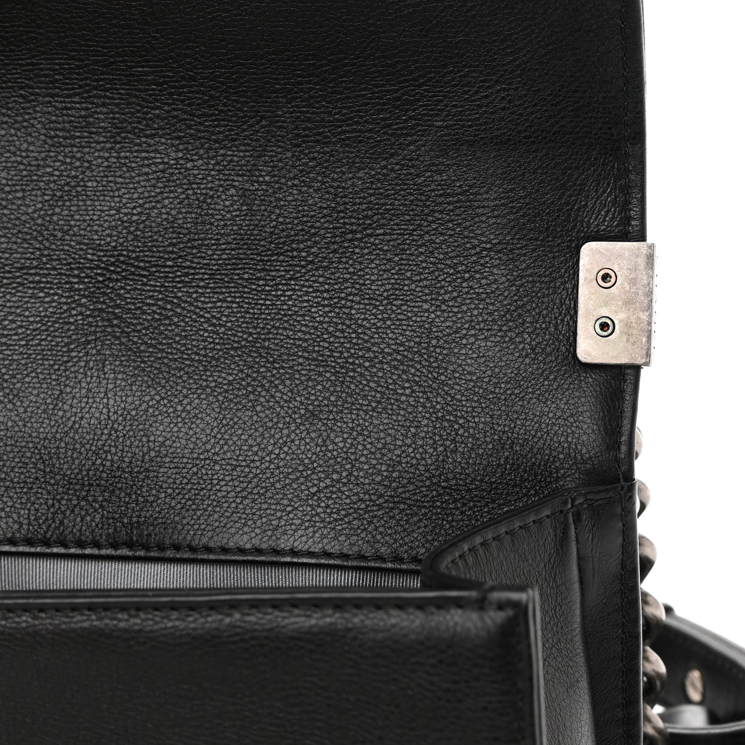 Chanel Calfskin Double Stitch Small Boy Flap Black 12 of 18