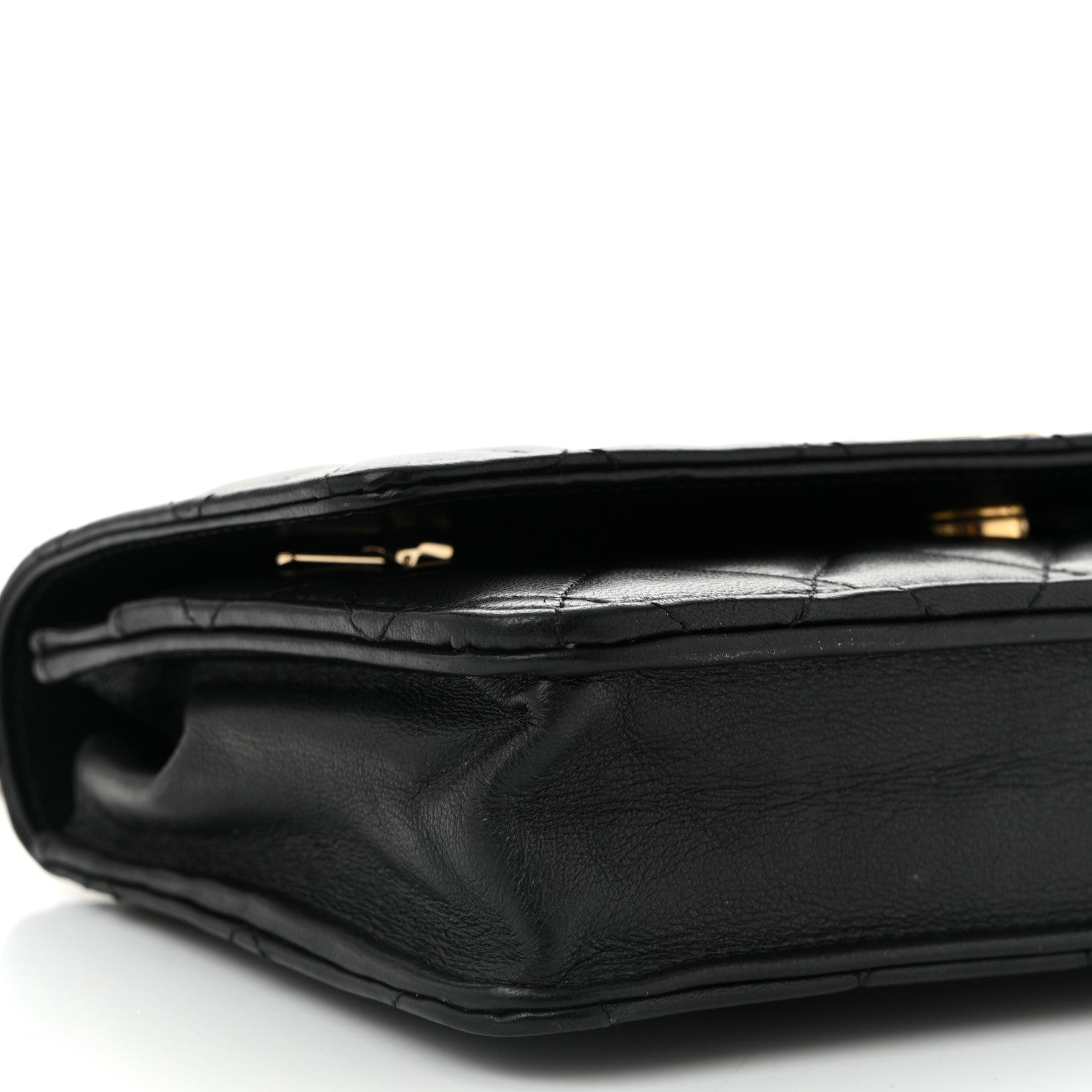 Chanel Lambskin Quilted Pick Me Up Wallet On Chain WOC Black 10 of 12