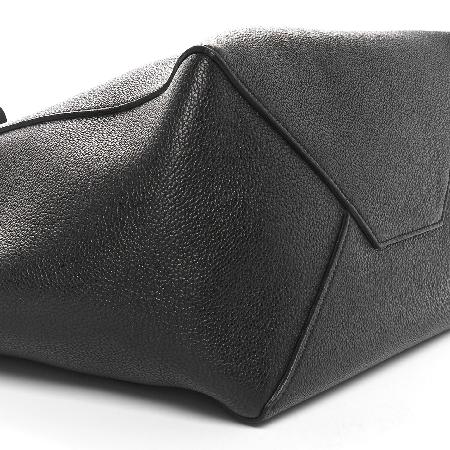 Soft Grained Calfskin Small Belt Cabas Phantom Black