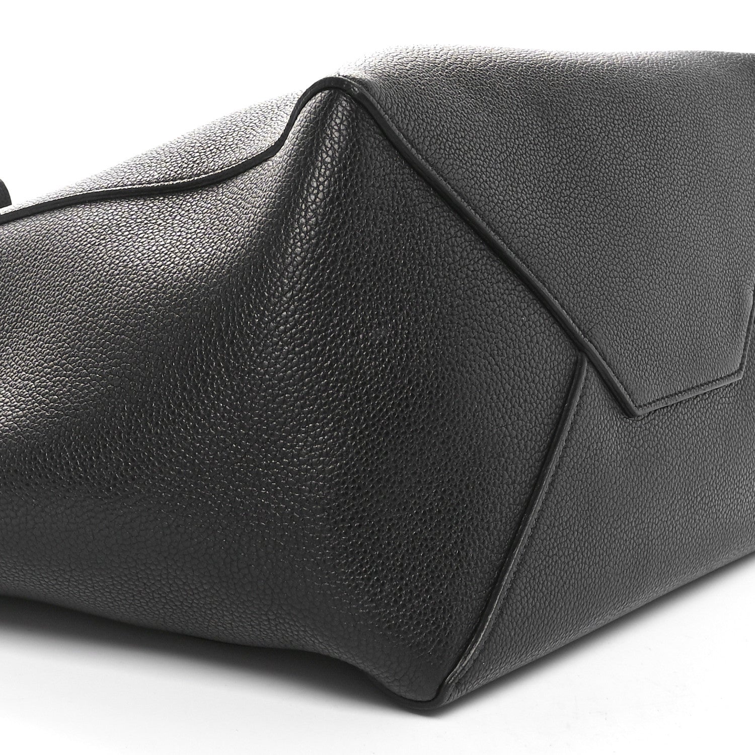 Celine Soft Grained Calfskin Small Belt Cabas Phantom Black 8 of 10
