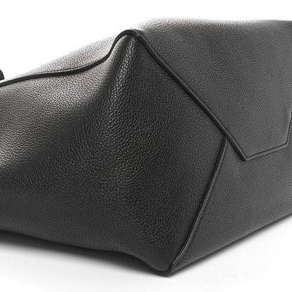 Celine Soft Grained Calfskin Small Belt Cabas Phantom Black 8 of 10