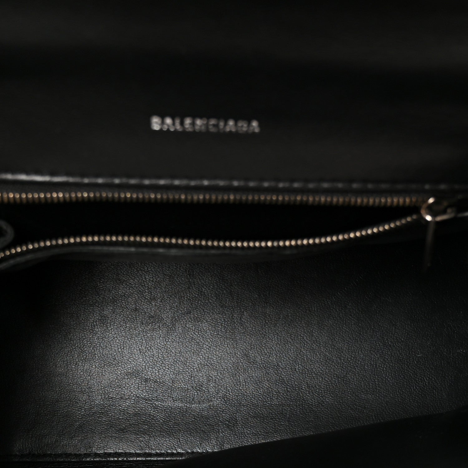 Balenciaga Matte Calfskin Snake Embossed Tonal B Small Hourglass Top Handle Bag Black 5 of 10