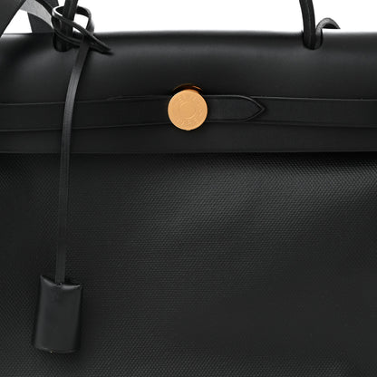 Hermes Toile H Berline Vache Hunter Herbag Zip PM 31 Black Ecru 9 of 12