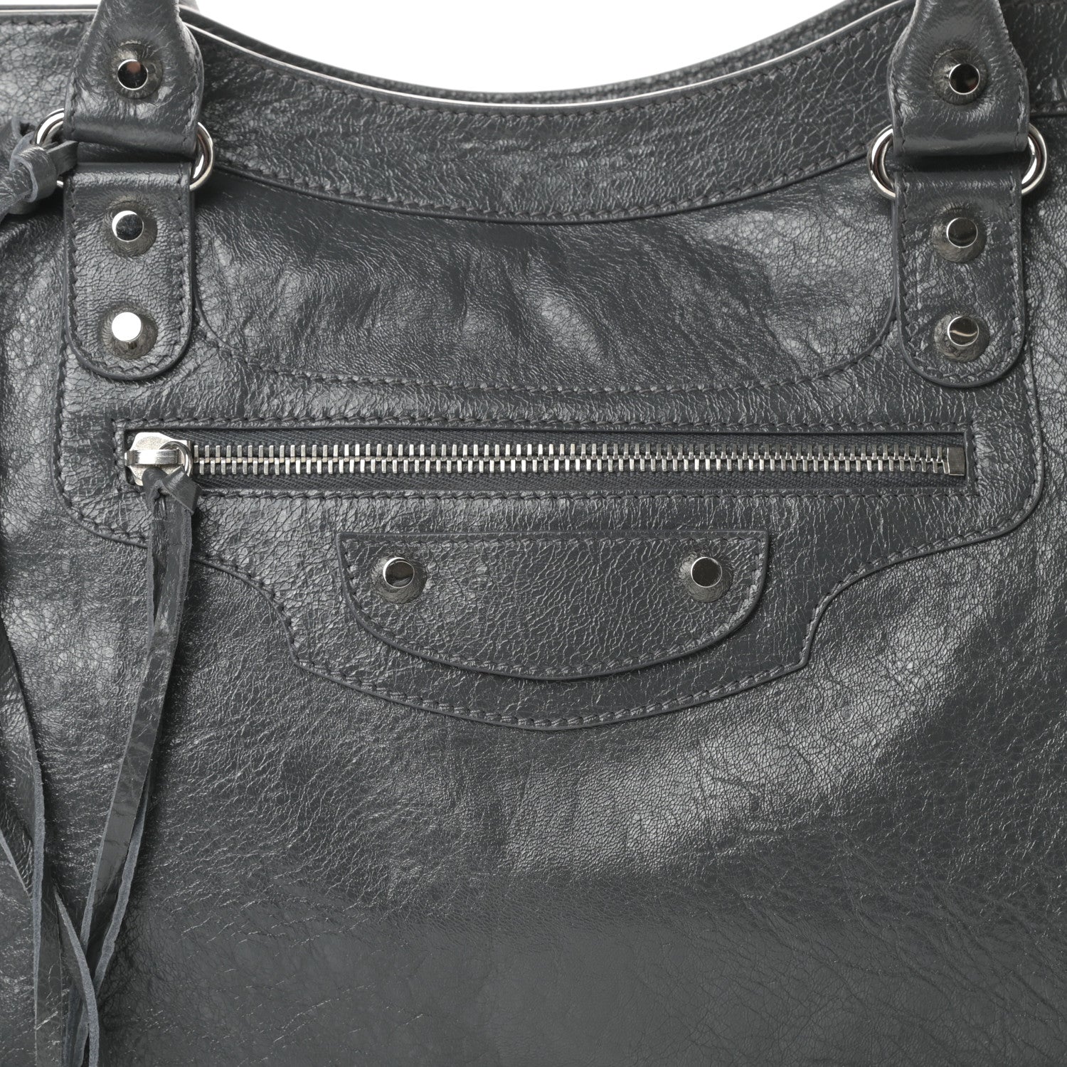 Balenciaga Agneau Classic Silver Hardware City Gris Fossile 8 of 10