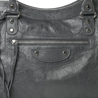 Balenciaga Agneau Classic Silver Hardware City Gris Fossile 8 of 10