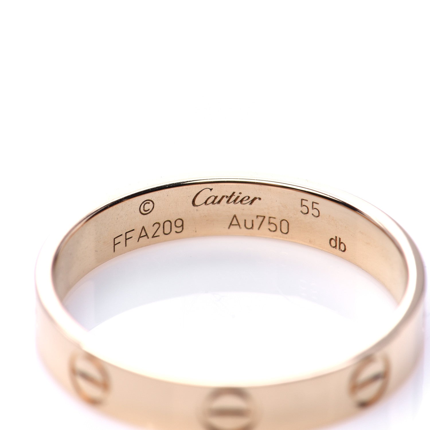 Cartier 18K Yellow Gold 3.5mm LOVE Wedding Band Ring 55 7.25 5 of 6