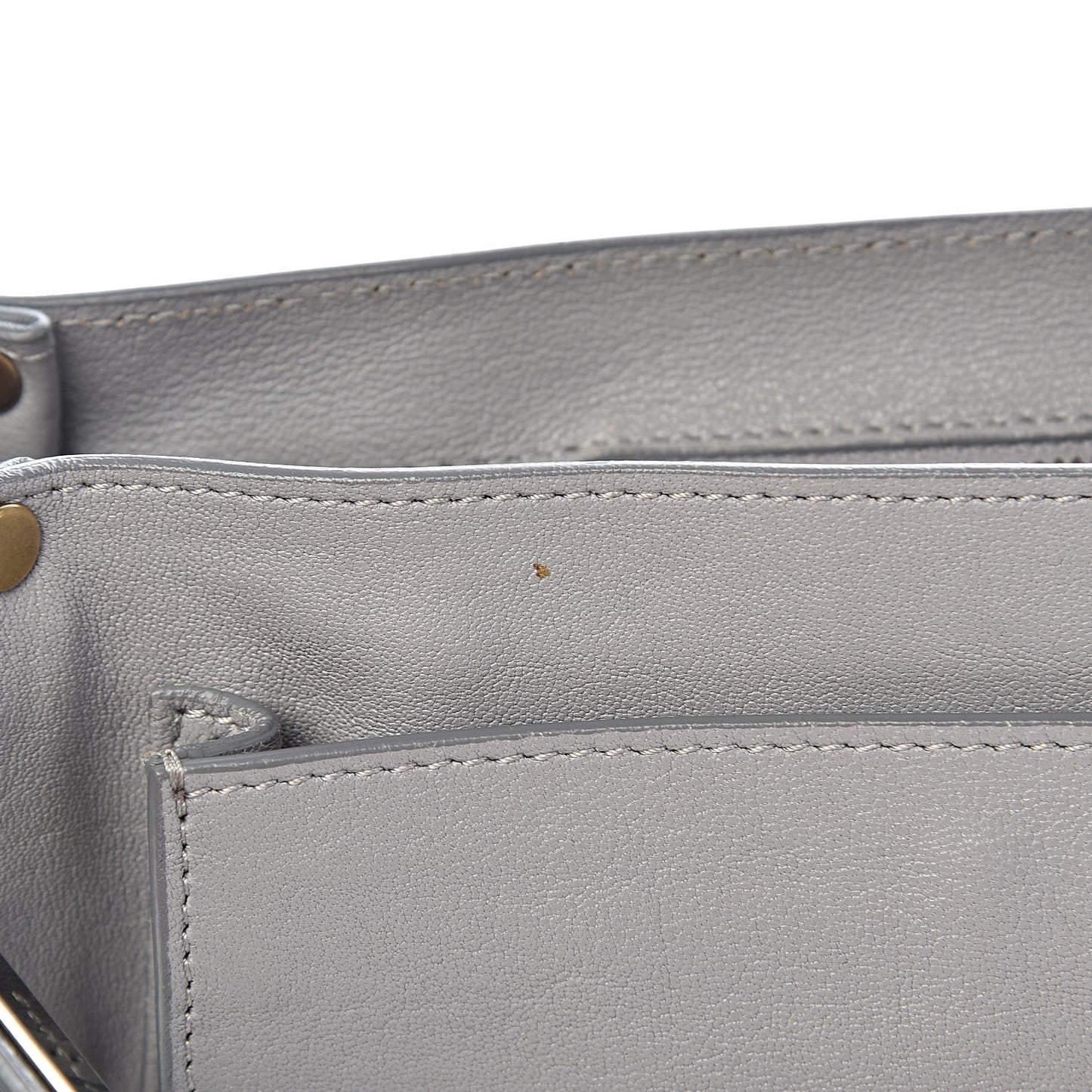 Lambskin PS1 Mini Pouch Messenger Concrete Grey