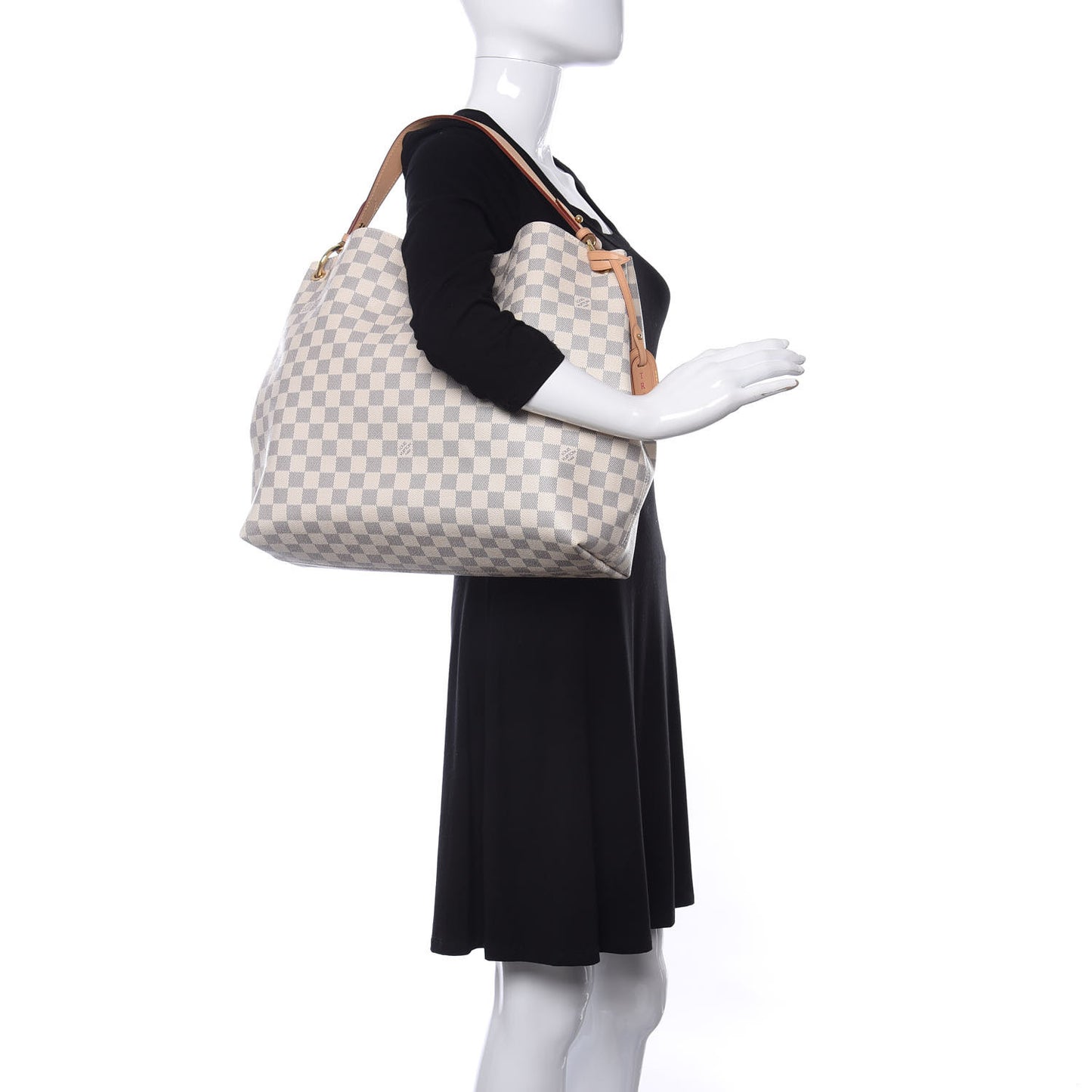 Damier Azur Graceful MM Rose Ballerine