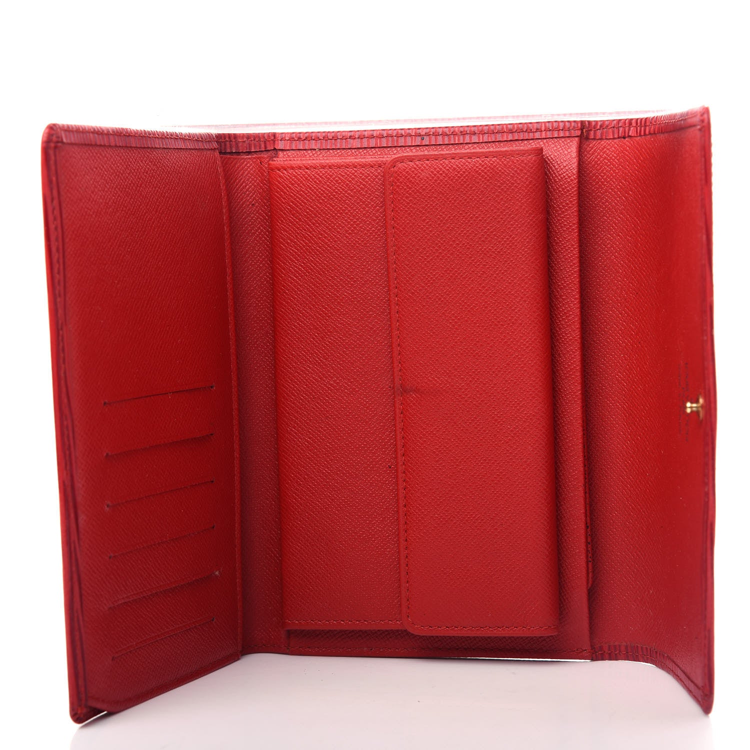 Louis Vuitton Epi Porte Tresor Etui Papiers Wallet Castillan Red 5 of 11