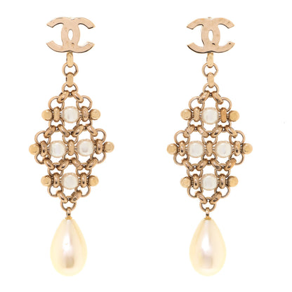 Chanel Pearl Monte-Carlo Nights Drop Earrings Gold 1 of 4