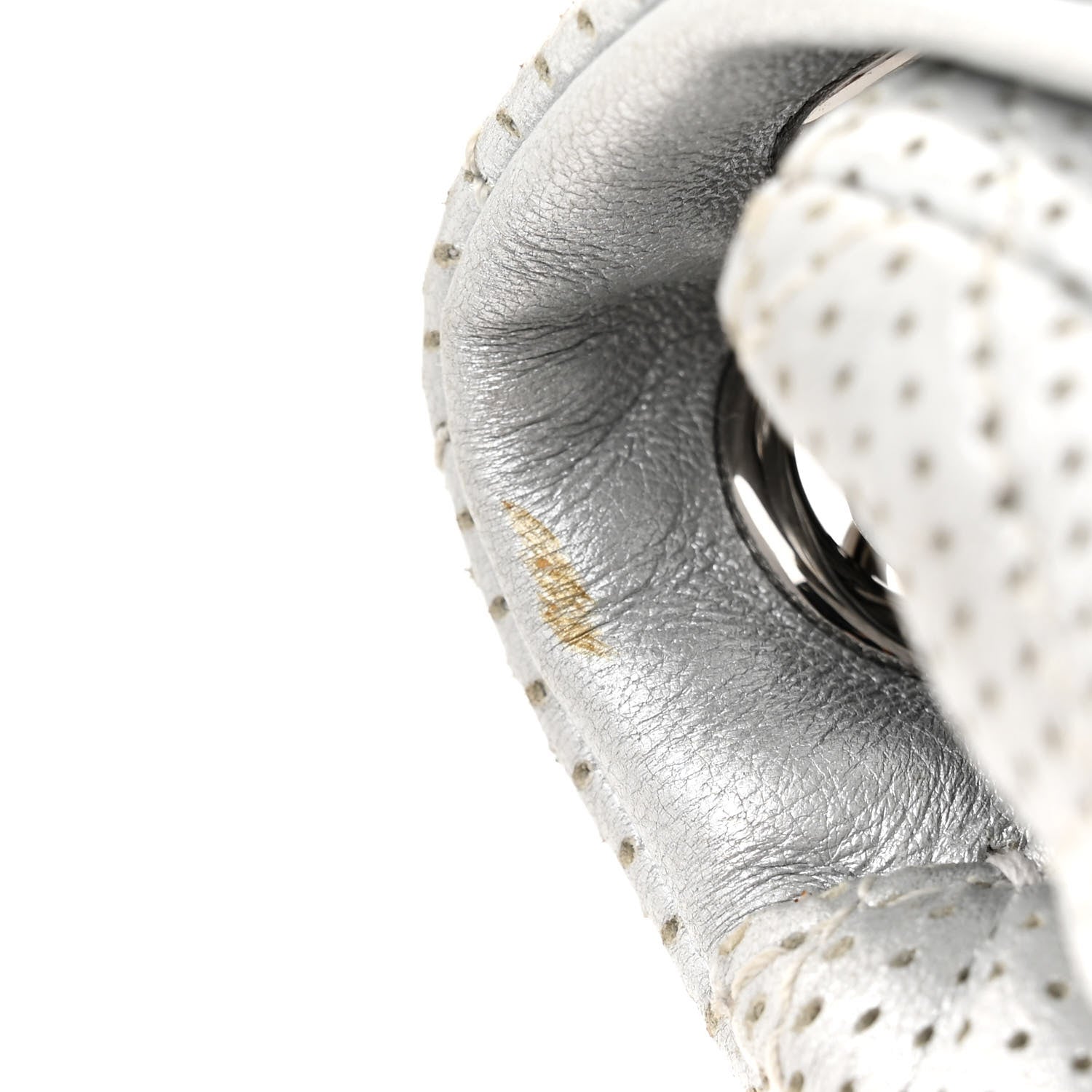 Chanel Perforated Metallic Lambskin Medium CC Medals Flap Silver 12 of 13