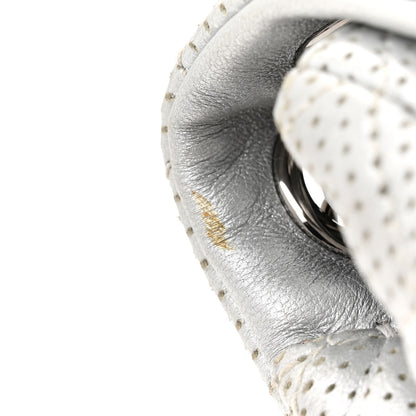 Chanel Perforated Metallic Lambskin Medium CC Medals Flap Silver 12 of 13