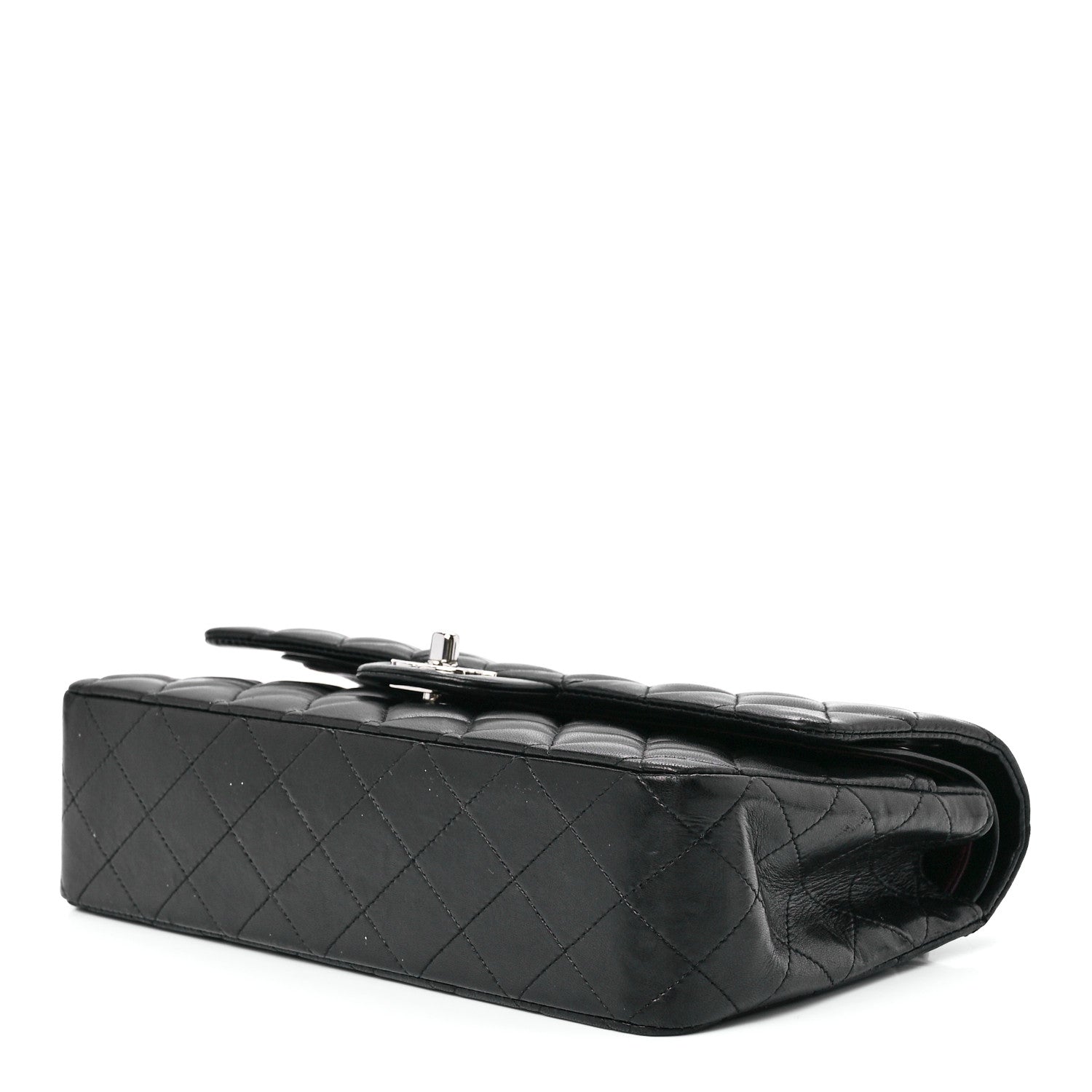 Chanel Lambskin Quilted Medium Double Flap Black 9 of 11