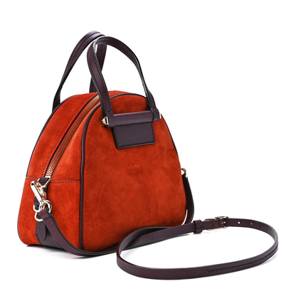 Jimmy Choo Suede Small Varenne Bowling Bag Brown 3 of 11