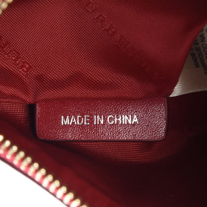 Burberry Haymarket Check Small Peyton Crossbody Clutch Bag Military Red 8 of 8