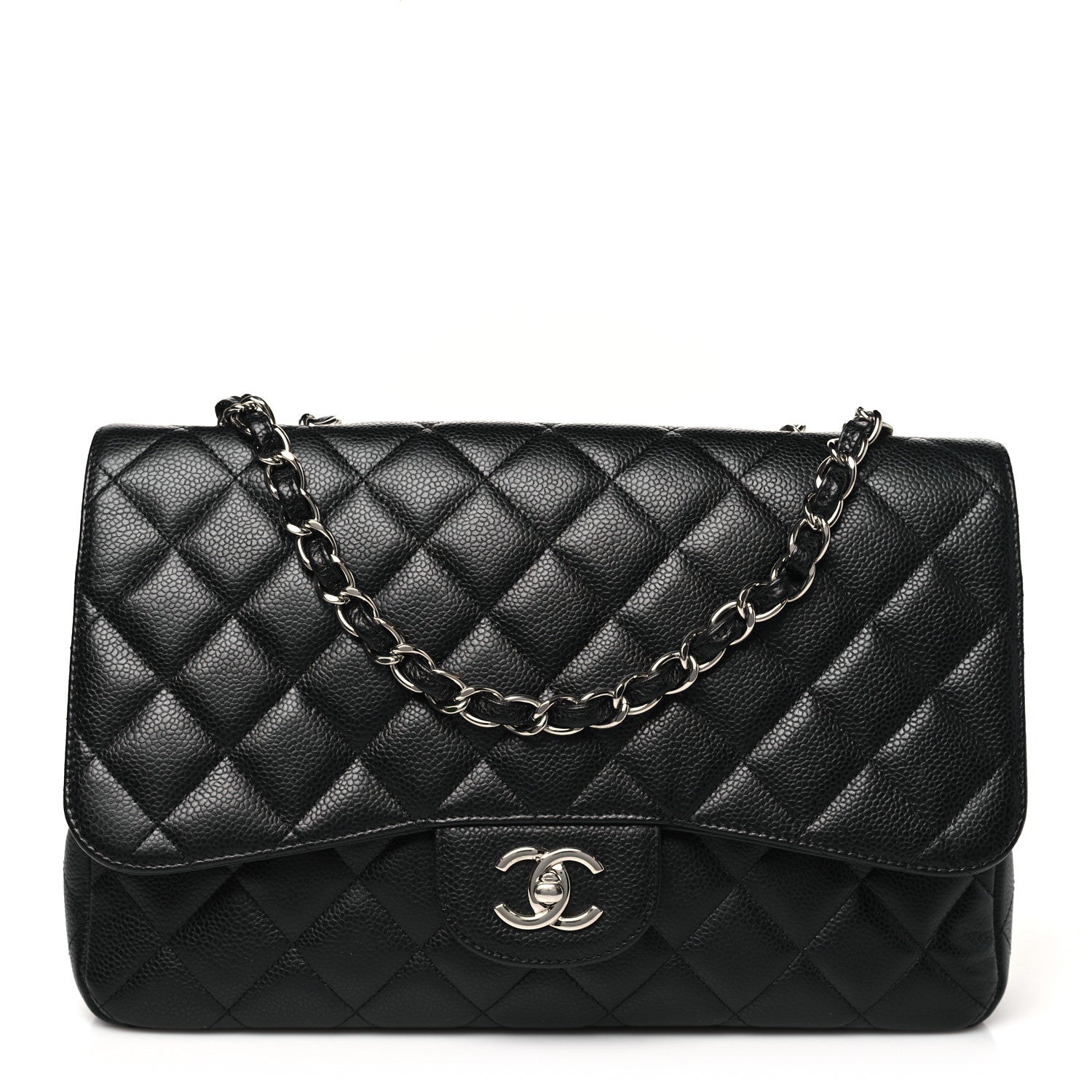Chanel Caviar Quilted Jumbo Single Flap Black 1 of 10
